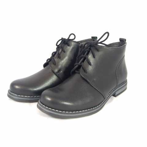 Botki damskie Stella 4000-24 czarny klasyczny styl zamek w cholewce Botki damskie Stella 4000-24 czarny klasyczny styl zamek w cholewce