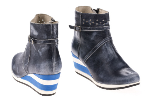 Botki damskie Dolce Pietro 0561-009-01-1 granatowy jeans Botki damskie Dolce Pietro 0561-009-01-1 granatowy jeans