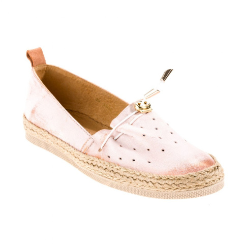 Espadryle damskie Maciejka 03508-18/00-5 pomarańcz przecierany oryginalne spody ozdoba w cholewce