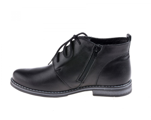 Botki damskie Stella 4000-24 czarny klasyczny styl zamek w cholewce Botki damskie Stella 4000-24 czarny klasyczny styl zamek w cholewce