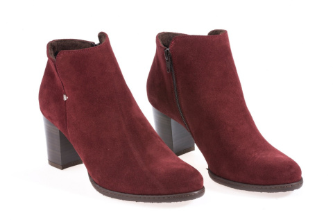 Botki damskie MS Z01170 bordo Botki damskie MS Z01170 bordo