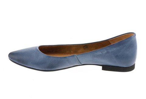 Baleriny damskie Maciejka 04100-17/00-8 granat na jeans włoska skóra klasyczne spiczasty nosek Baleriny damskie Maciejka 04100-17/00-8 granat na jeans włoska skóra klasyczne spiczasty nosek