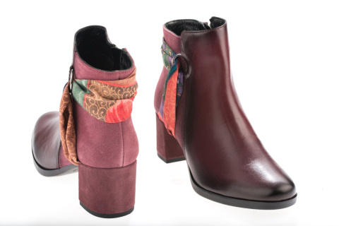 Botki damskie Maciejka 04295-23/00-3 bordo Botki damskie Maciejka 04295-23/00-3 bordo