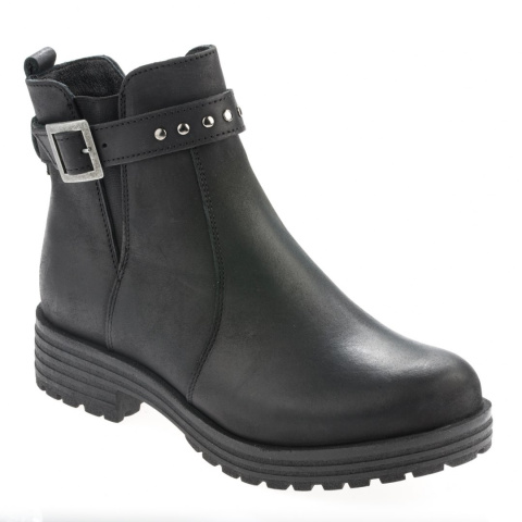 Botki damskie Stella 4059 czarne solidne podeszwy guma w cholewce ułatwia wkładanie Botki damskie Stella 4059 czarne solidne podeszwy guma w cholewce ułatwia wkładanie