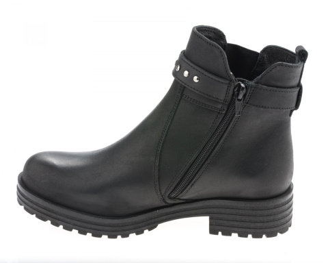 Botki damskie Stella 4059 czarne solidne podeszwy guma w cholewce ułatwia wkładanie Botki damskie Stella 4059 czarne solidne podeszwy guma w cholewce ułatwia wkładanie