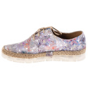 Espadryle damskie Maciejka 02936-38/00-5 popiel kwiaty i liść włoska skóra oryginalne spody