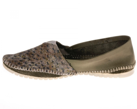 Espadryle damskie Maciejka 01930-65/00-0 ciemna oliwka skóra lekkie przeszywana cholewka Espadryle damskie Maciejka 01930-65/00-0 ciemna oliwka skóra lekkie przeszywana cholewka