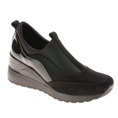 Półbuty damskie Vinceza XY22-10593 BK.BK wciągane guma w cholewce Półbuty damskie Vinceza XY22-10593 BK.BK wciągane guma w cholewce