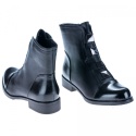 Botki damskie sabatina DM 25-03 black gustowne ozdoby z przodu cholewki