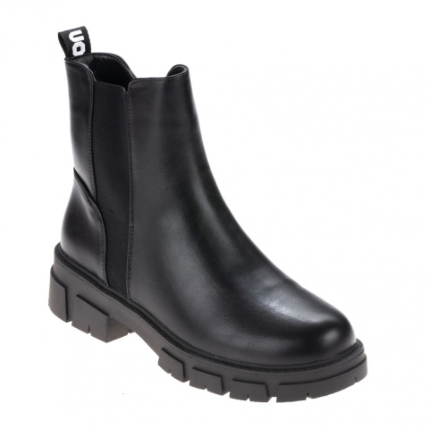 Botki damskie Vinceza 23-16347 BK PU guma z boku cholewki suwak Botki damskie Vinceza 23-16347 BK PU guma z boku cholewki suwak
