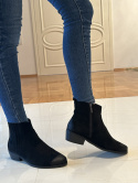 Botki damskie Potocki Z24-12529 BK czarny klasyczny styl
