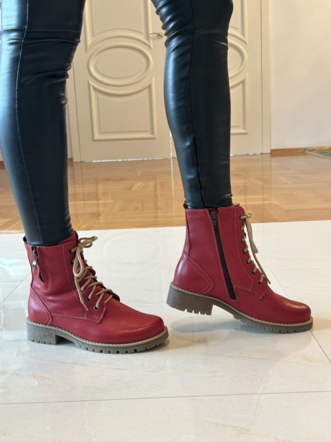 Botki damskie Stella 4038 czerwony 25 Botki damskie Stella 4038 czerwony 25