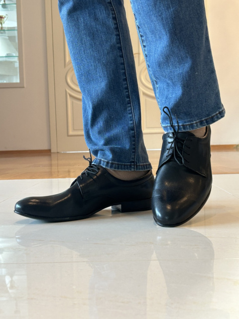 Półbuty męskie Moskała 652/mr czarny rustic Półbuty męskie Moskała 652/mr czarny rustic
