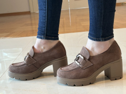Półbuty damskie Potocki 12041 khaki