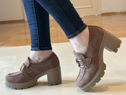 Półbuty damskie Potocki 12041 khaki