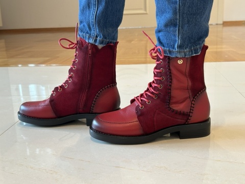 Botki damskie Maciejka K7155-08/00-7 czerwony