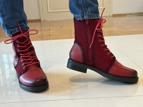 Botki damskie Maciejka K7155-08/00-7 czerwony