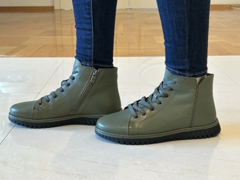 Botki damskie Ravini 23661 khaki