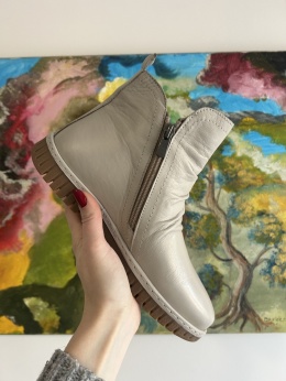 Botki damskie Ravini 23663 beż