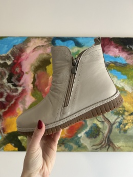 Botki damskie Ravini 23663 beż