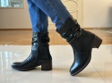 Botki damskie Sabatina DM 25-B01l black suwak
