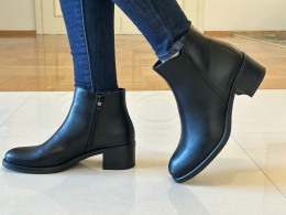 Botki damskie Sergio Leone BT 25244 czarny pu