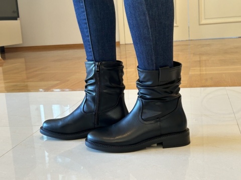 Botki damskie Sergio Leone BT 25624 czarny pu