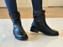 Botki damskie Sergio Leone BT 25624 czarny pu