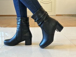Botki damskie skórzane Sergio Leone BT 25289-s czarny