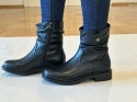 Botki damskie skórzane Sergio Leone BT 25722-s czarny