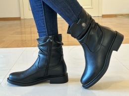 Botki damskie skórzane Sergio Leone BT 25722-s czarny