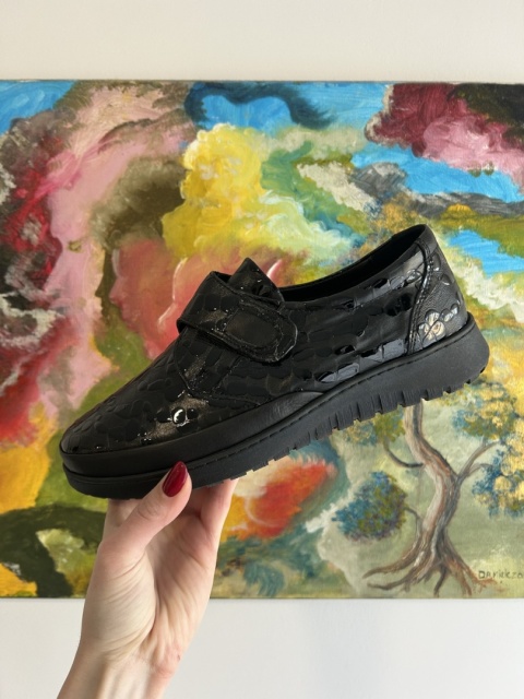 Półbuty damskie Ravini 1197504 zn croco black Półbuty damskie Ravini 1197504 zn croco black