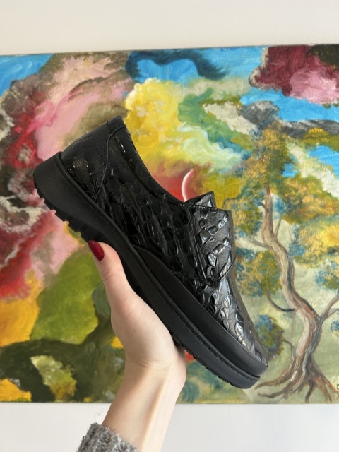 Półbuty damskie Ravini 1197504 zn croco black Półbuty damskie Ravini 1197504 zn croco black