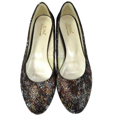 Baleriny damskie Juma 2341 multi brąz Baleriny damskie Juma 2341 multi brąz