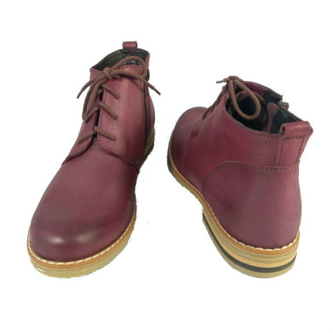 Botki damskie Stella 4000 bordo-15 klasyczny styl zamek w cholewce Botki damskie Stella 4000 bordo-15 klasyczny styl zamek w cholewce