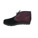 Botki damskie Carsona 61555 metal tita czarny+bordo