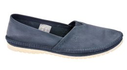 Espadryle damskie Maciejka 01930-17/00-0 granat jeans skóra lekkie przeszywane cholewki